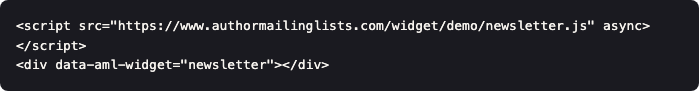 Copy the embed snippet into your site's HTML
